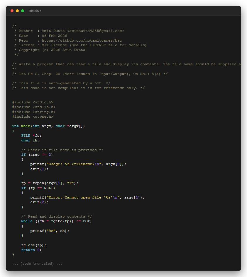 Write a program that can read a file and display its contents. The file name should be supplied as a command-line argument.